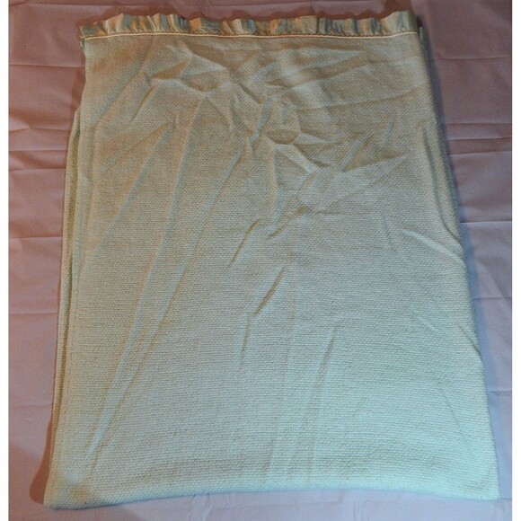 Fieldcrest Cannon Satin Trim Blanket Rebecca D. Mint Green Waffle Weave Twin SZ - Picture 4 of 9